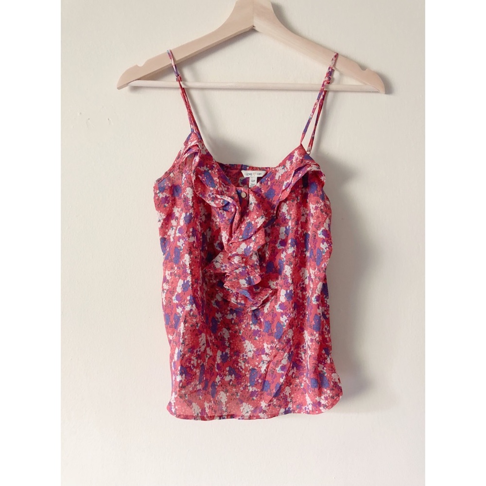 Floral Ruffle Tank
